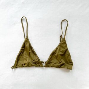 MAI Olive Green Triangle Bikini Top - Small